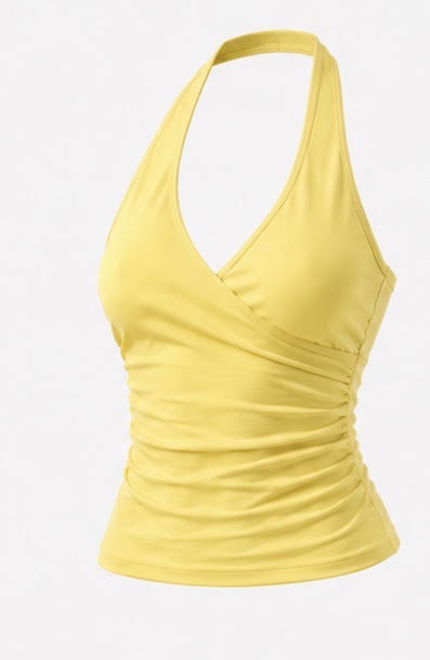 Seamless Sculpt Cross-Over Halter Tank with Built in Bra